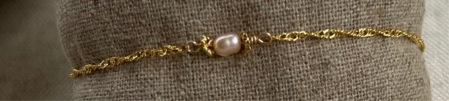 Bracelet "perle rose"