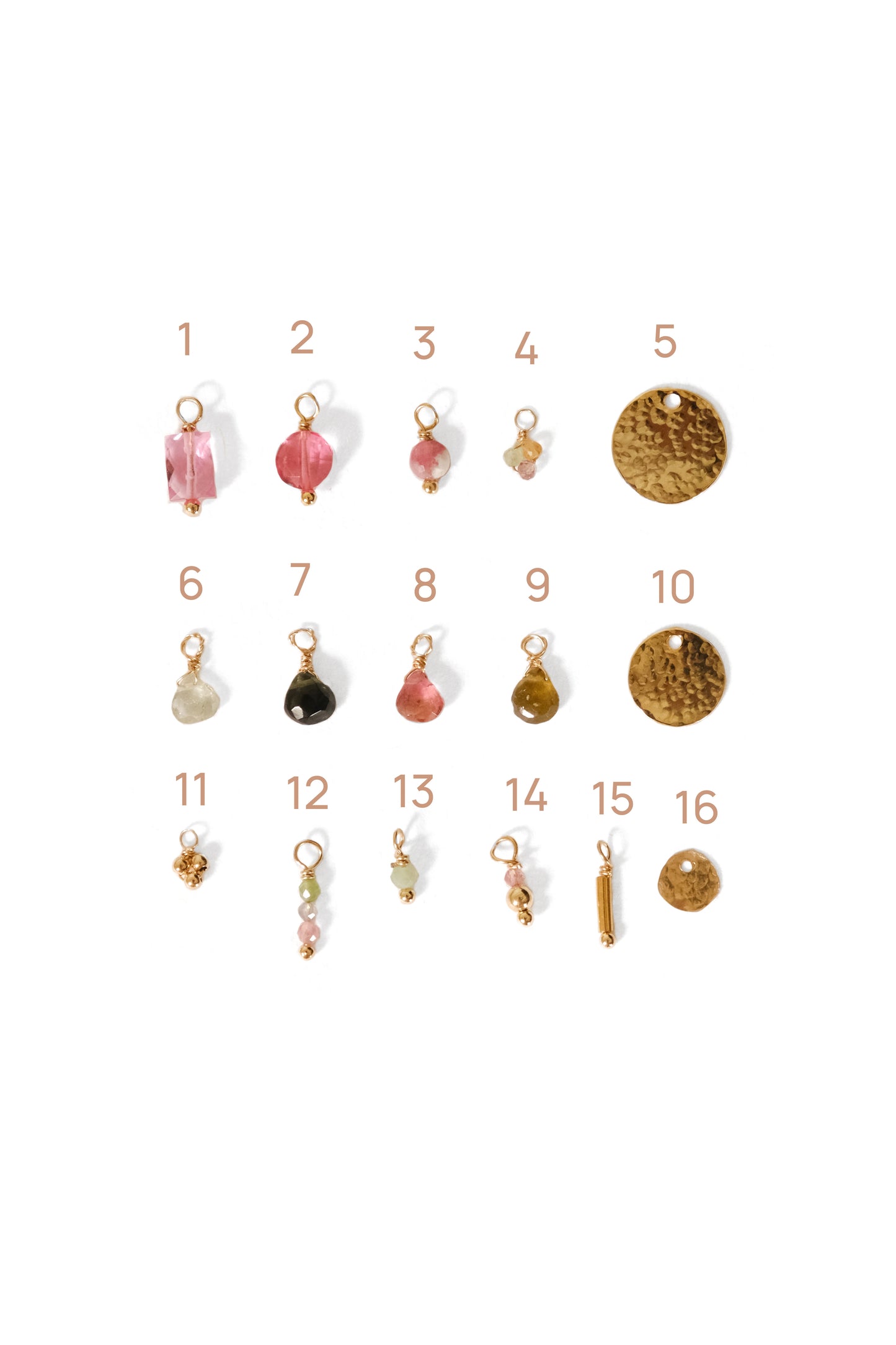 Mini créoles 12mm : créoles + charms (16 versions au choix)