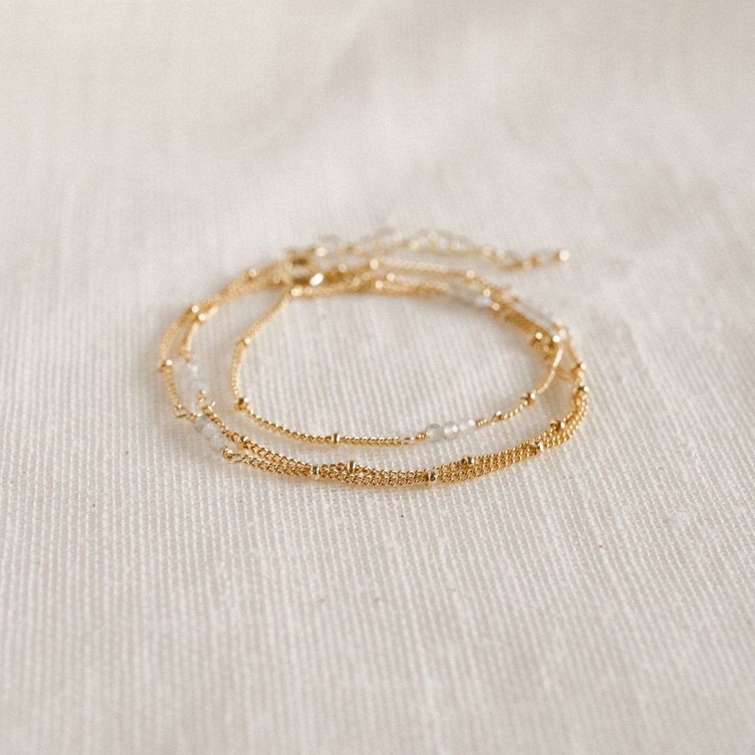 Collier-bracelet-cheville "Luna" 3 en 1