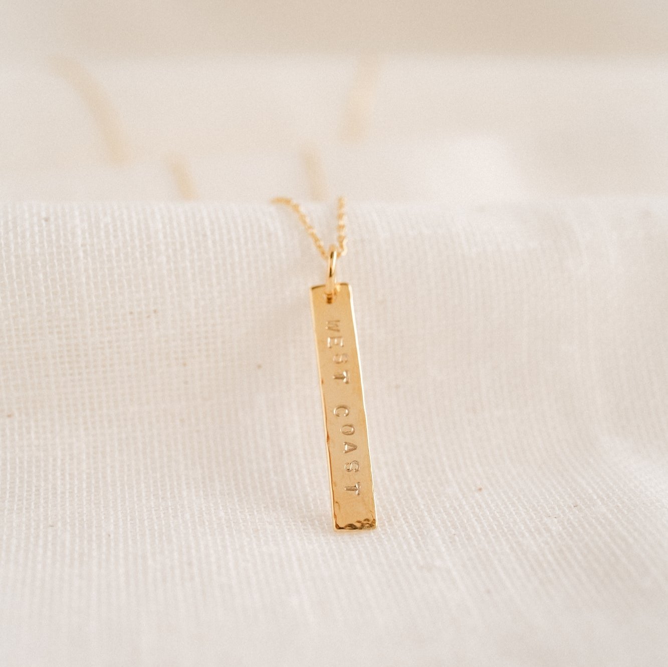 Collier "La médaille barre" personnalisable