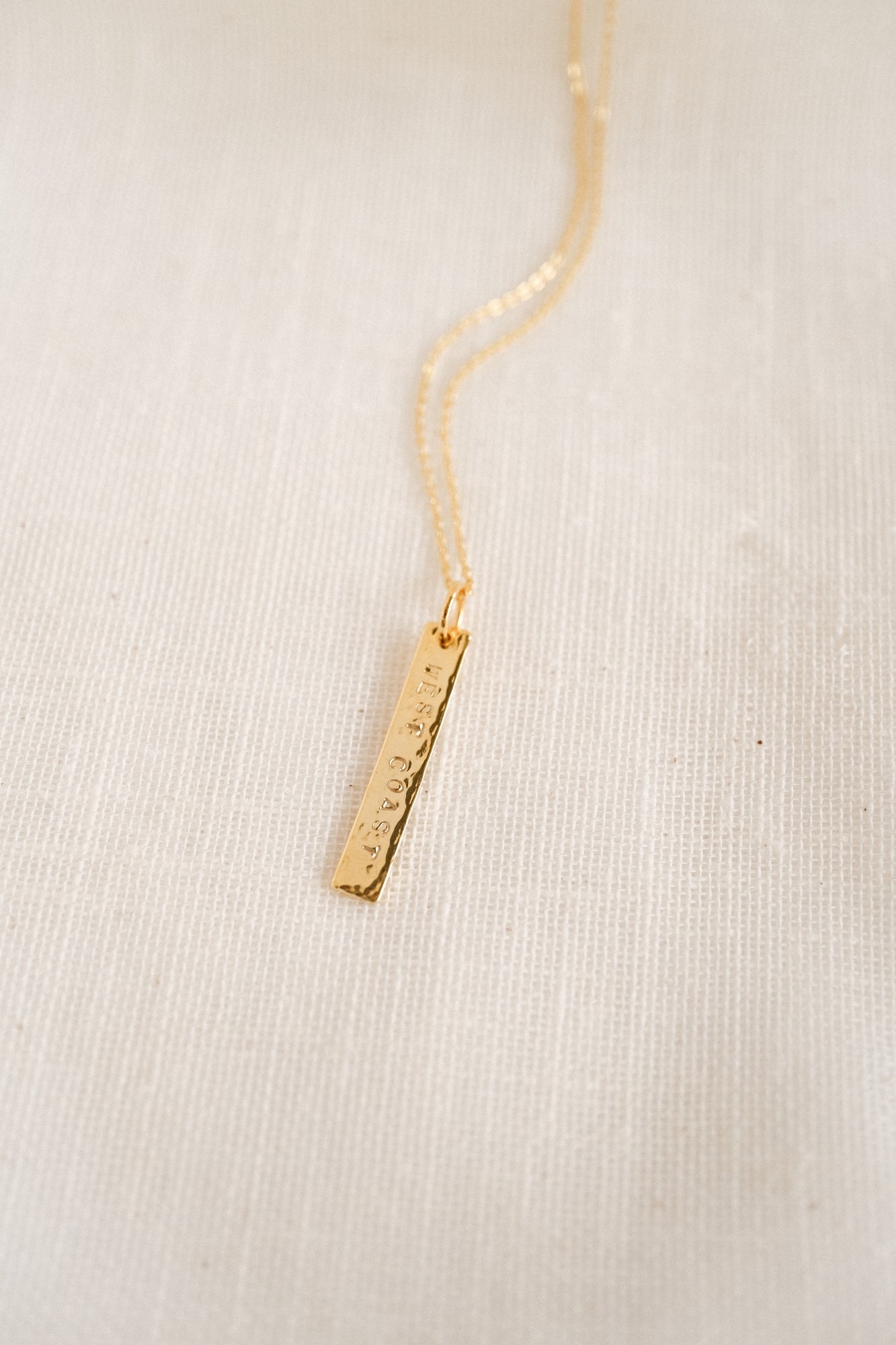 Collier "La médaille barre" personnalisable