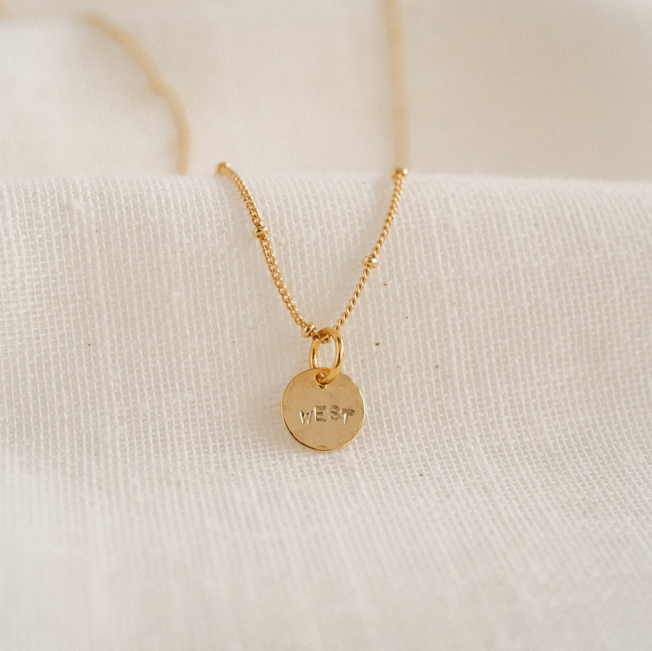 Collier "La médaille ronde" (Petite) personnalisable