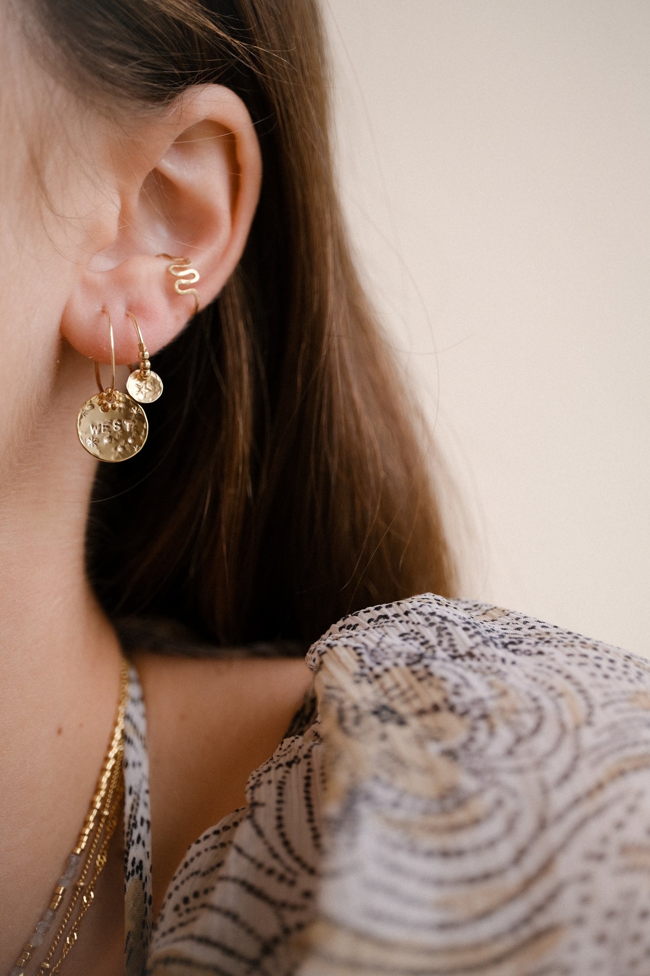 Boucles d'oreilles "Golden" personnalisable