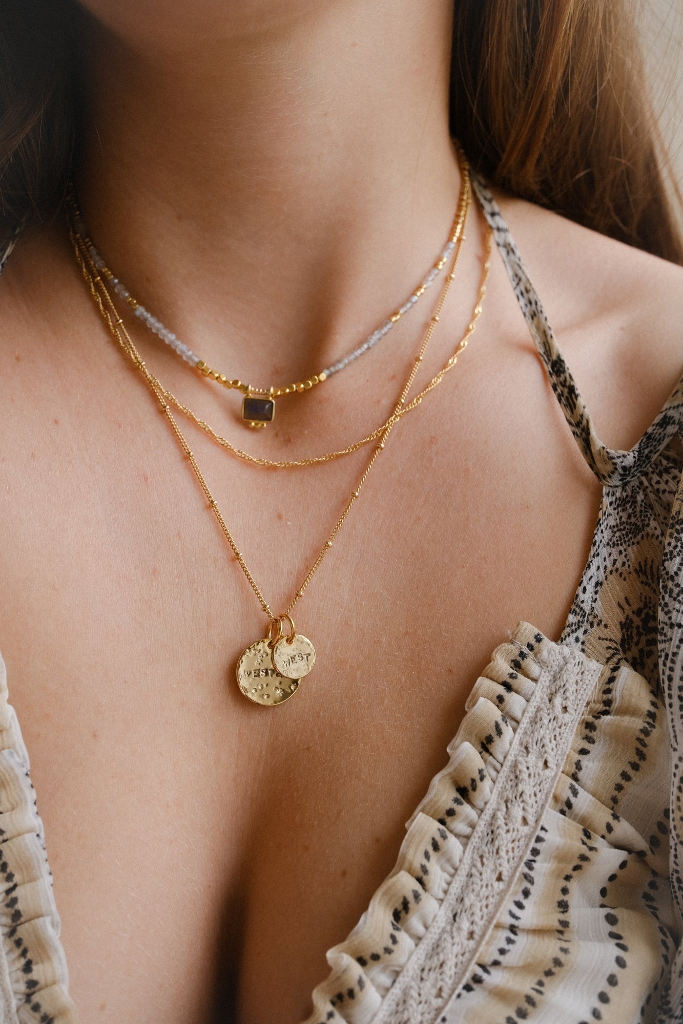 Collier "La médaille ronde" (Grande) personnalisable