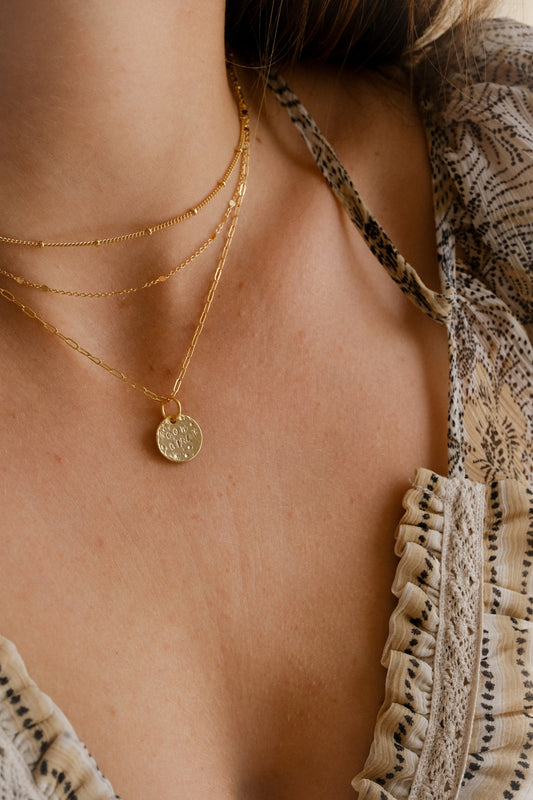 Collier "La médaille ronde" (Moyenne) personnalisable