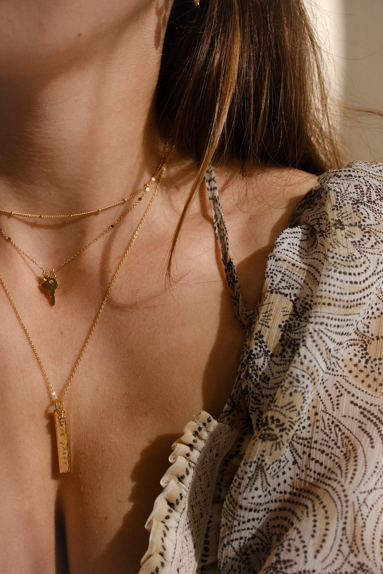 Collier "La médaille barre" personnalisable