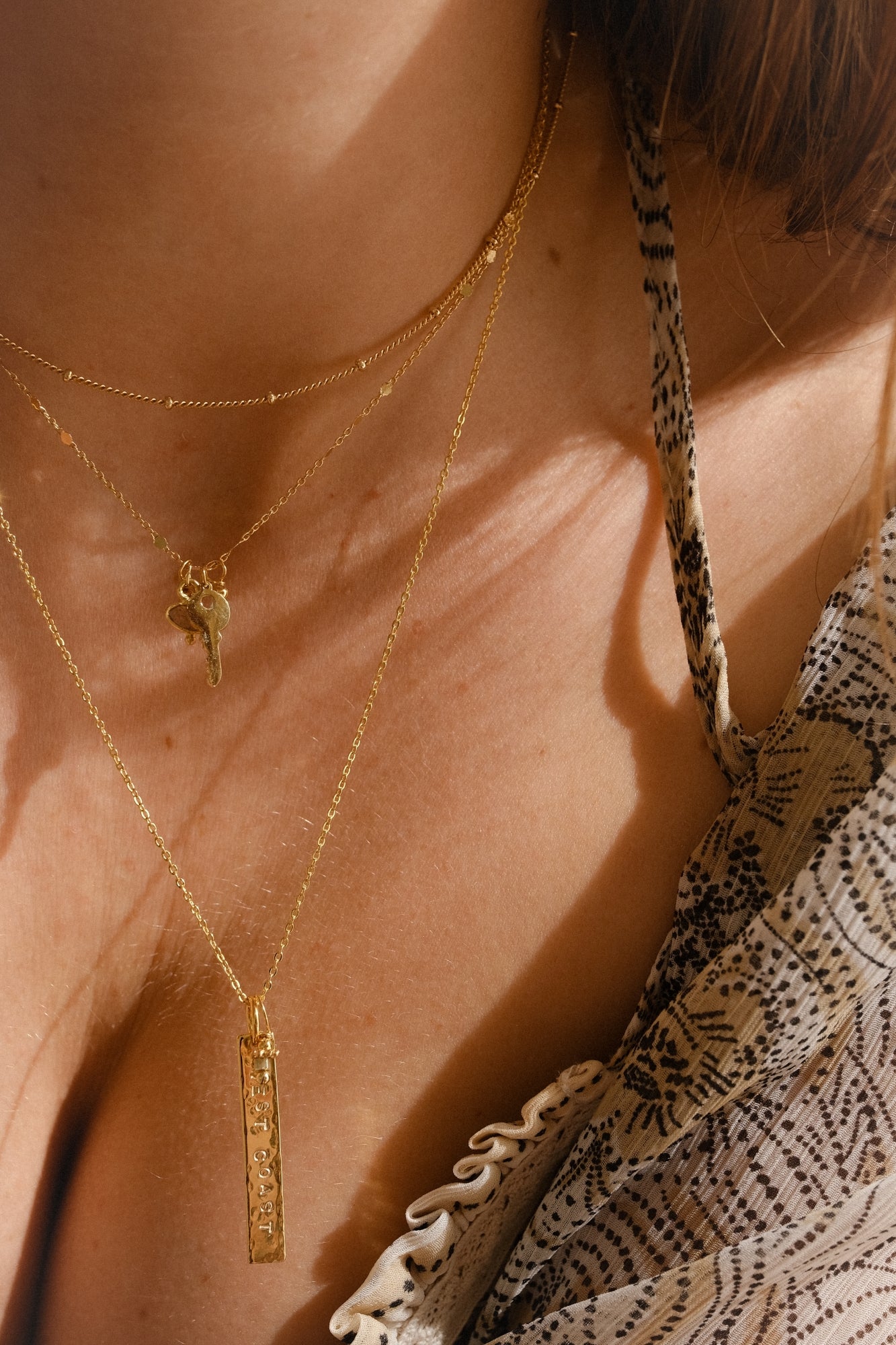 Collier "La médaille barre" personnalisable