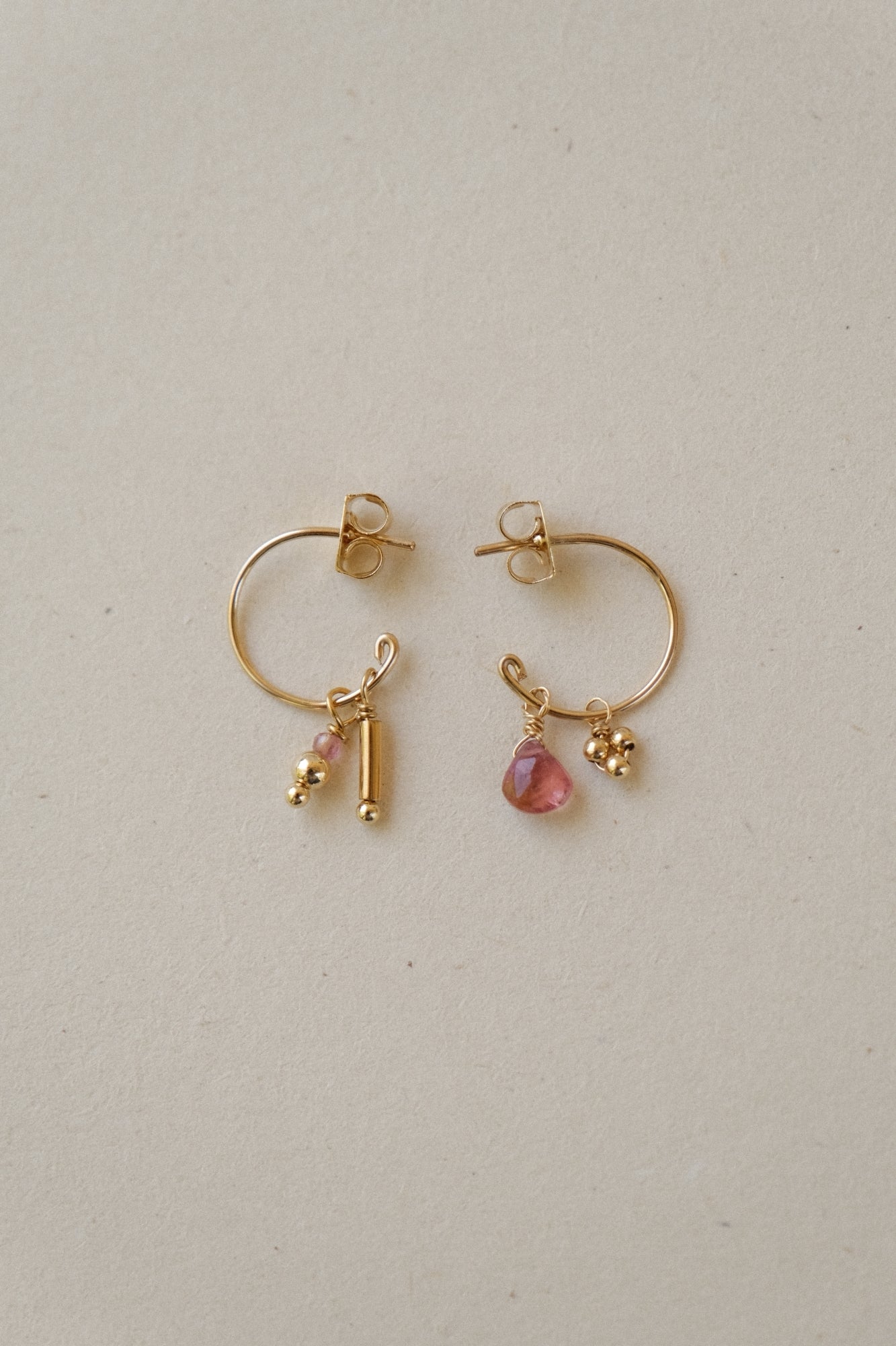 Mini 12mm hoops: hoops + charms (16 versions to choose from)