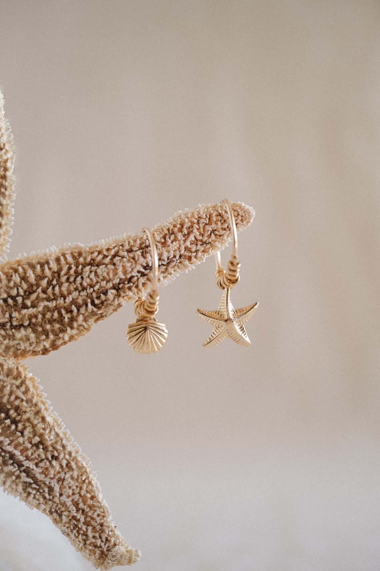 bijoux fait main inspirés par l'océan : coquillage, étoile de mer, sand dollar et sirène
