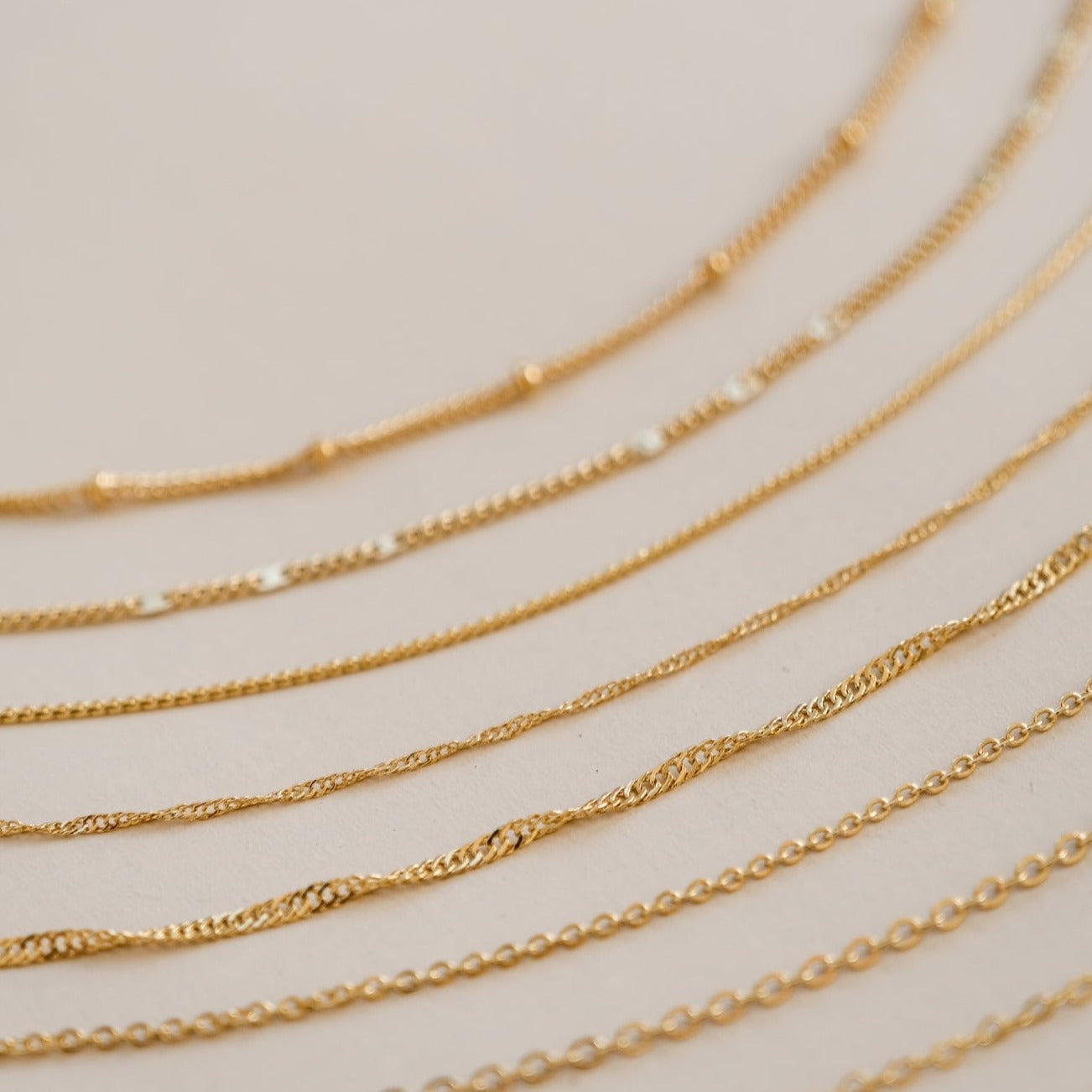 chaînes pour pendentifs, charms et médailles