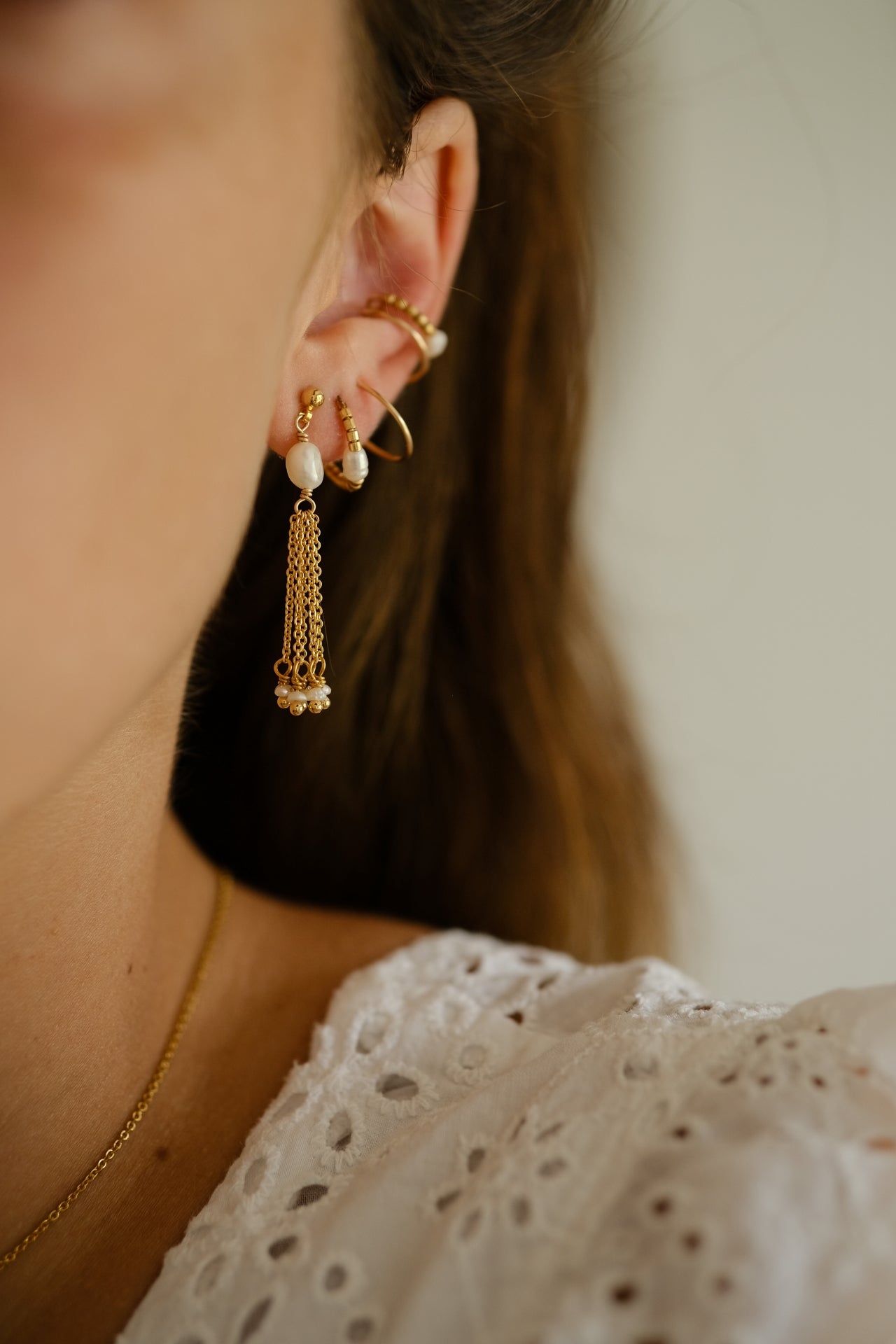 Double ear ring "Compassion"