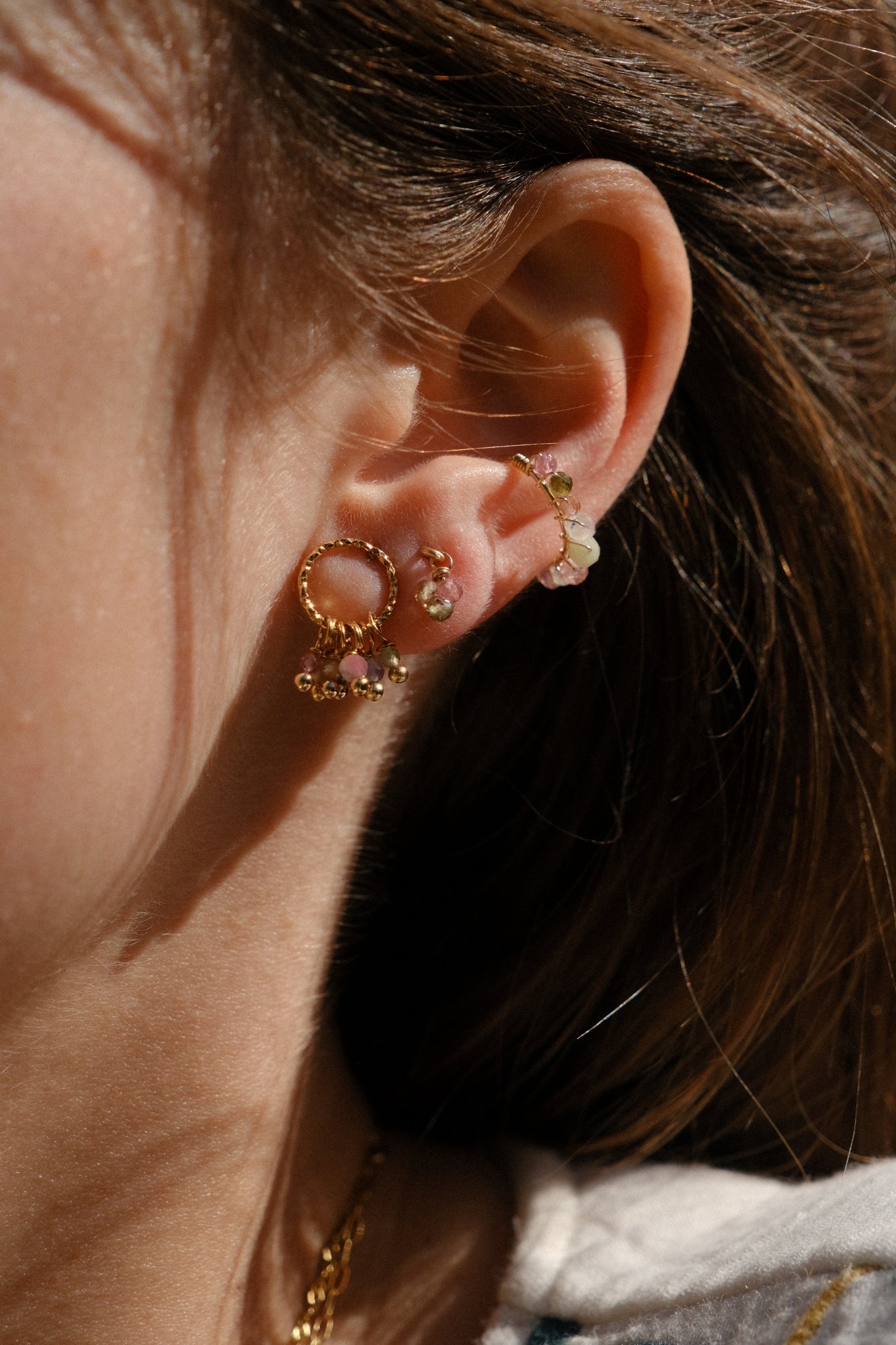 Boucles d'oreilles "Pivoine"