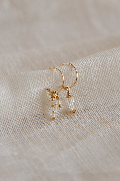 Mini créoles "Calypso" + charms (14 versions au choix)