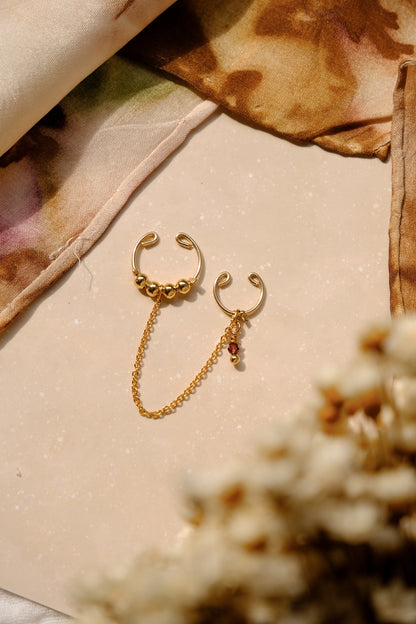 Double ear ring “Vanadis” (your choice)